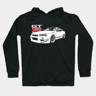 r34 gtr skyline v-spec Hoodie